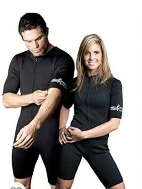 KUTTING WEIGHT BLACK NEOPRENE WEIGHT LOSS SAUNA SUIT BODY SHAPER SIZE SMALL
